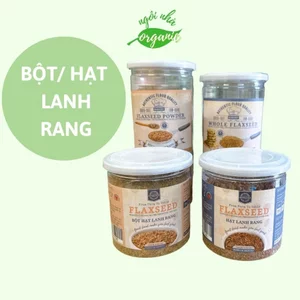 Hạt lanh nâu và bột hạt lanh nâu rang Flax Seed Powder - dùng ngay, bổ sung chất xơ, omega, tốt cho da và tóc