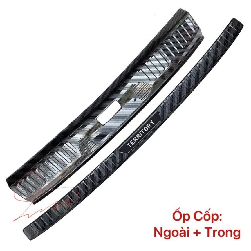Ốp chống trầy cốp xe Ford Territory 2022-2024, Ốp trầy cốp Territory Mẫu Carbon chống xước cao cấp