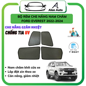 Rèm che nắng ô tô Ford Everest 2022-2026 , che nắng hút nam châm theo xe, bộ 4 cánh. Hàng tốt