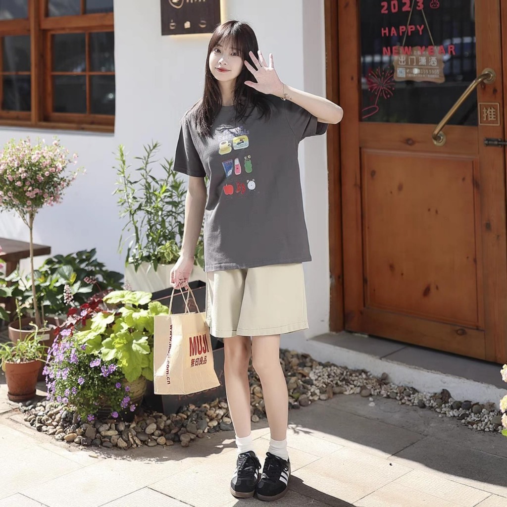 Áo thun Nữ in hình dể thương JULY, áo Phông Nữ mùa hè chất vải cotton dáng rộng trẻ trung