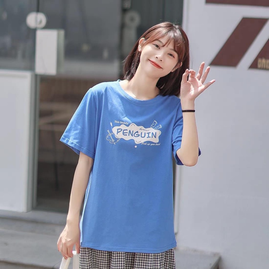 Áo thun Nữ in hình dể thương JULY, áo Phông Nữ mùa hè chất vải cotton dáng rộng trẻ trung