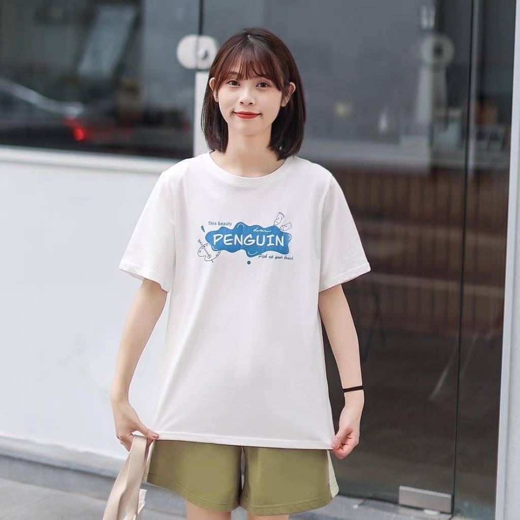 Áo thun Nữ in hình dể thương JULY, áo Phông Nữ mùa hè chất vải cotton dáng rộng trẻ trung