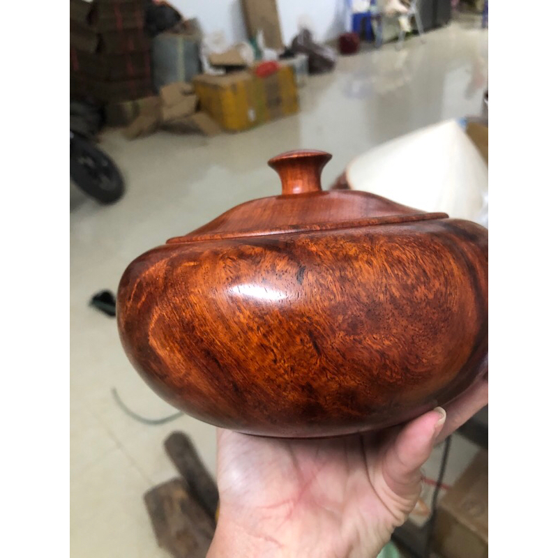 Thố gỗ hương ta đựng bánh kẹo hạt các loại bày tết sang trọng tiện dụng giá rẻ xưởng làng nhị khê
