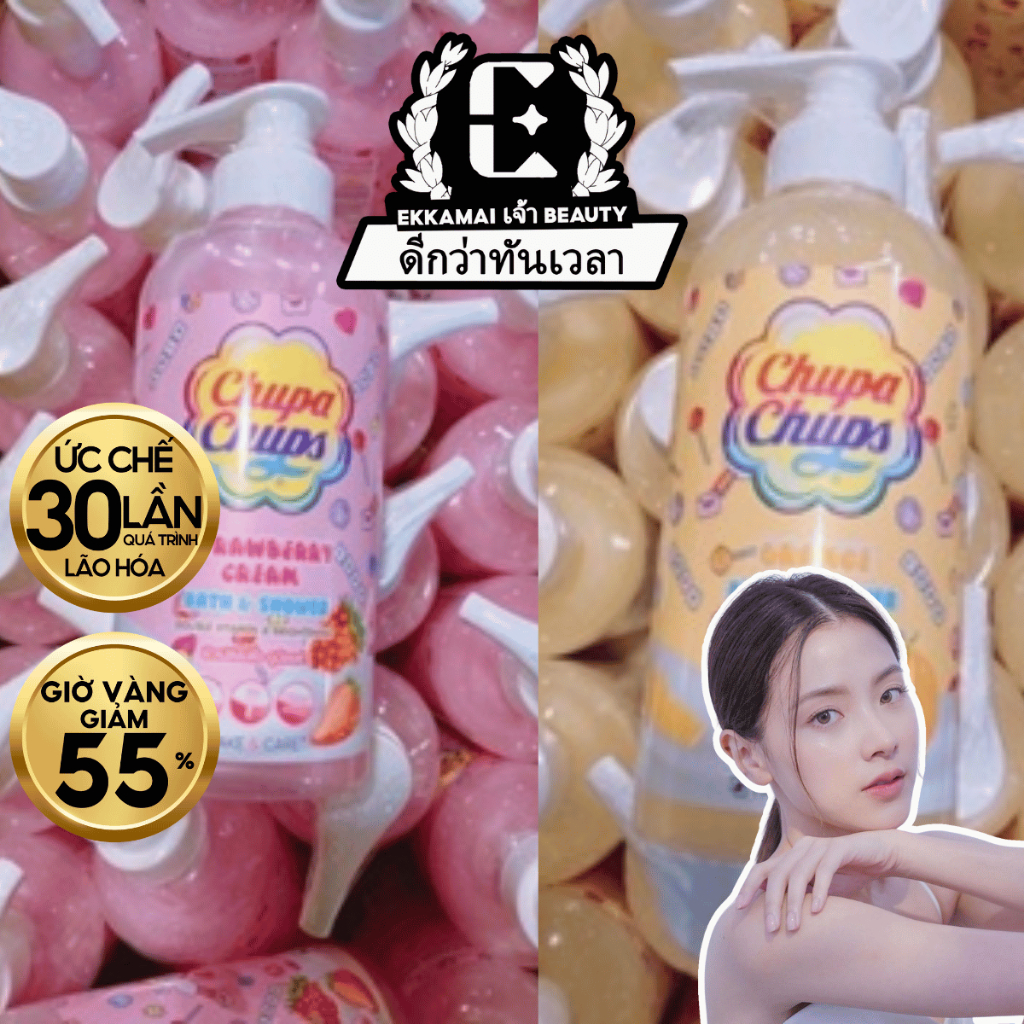 [DEALSHOCK9K] Sữa tắm Chupa Chups hàng nội địa Thái Lan giúp da sáng mịn hồng hào dung tích 450ml