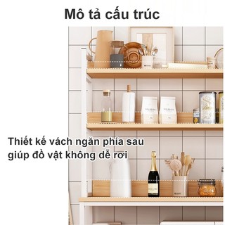 BMZAR Tủ bếp đa năng kệ để lò vi sóng có tủ giỏ đựng đồ nhiều kích thước để đồ chất liệu gỗ MDF dễ vệ sinh lau chùi