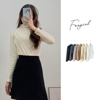 Áo thun giữ nhiệt cổ 3 phân Forgirl thu đông áo dài tay cao cổ T083