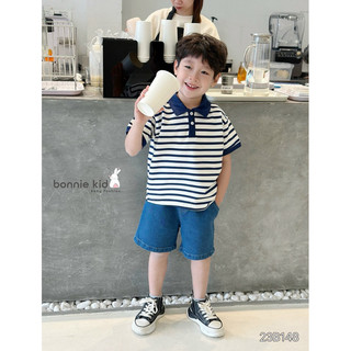 Bộ polo kẻ cho bé trai 1-7 tuổi (9-29kg) N0071