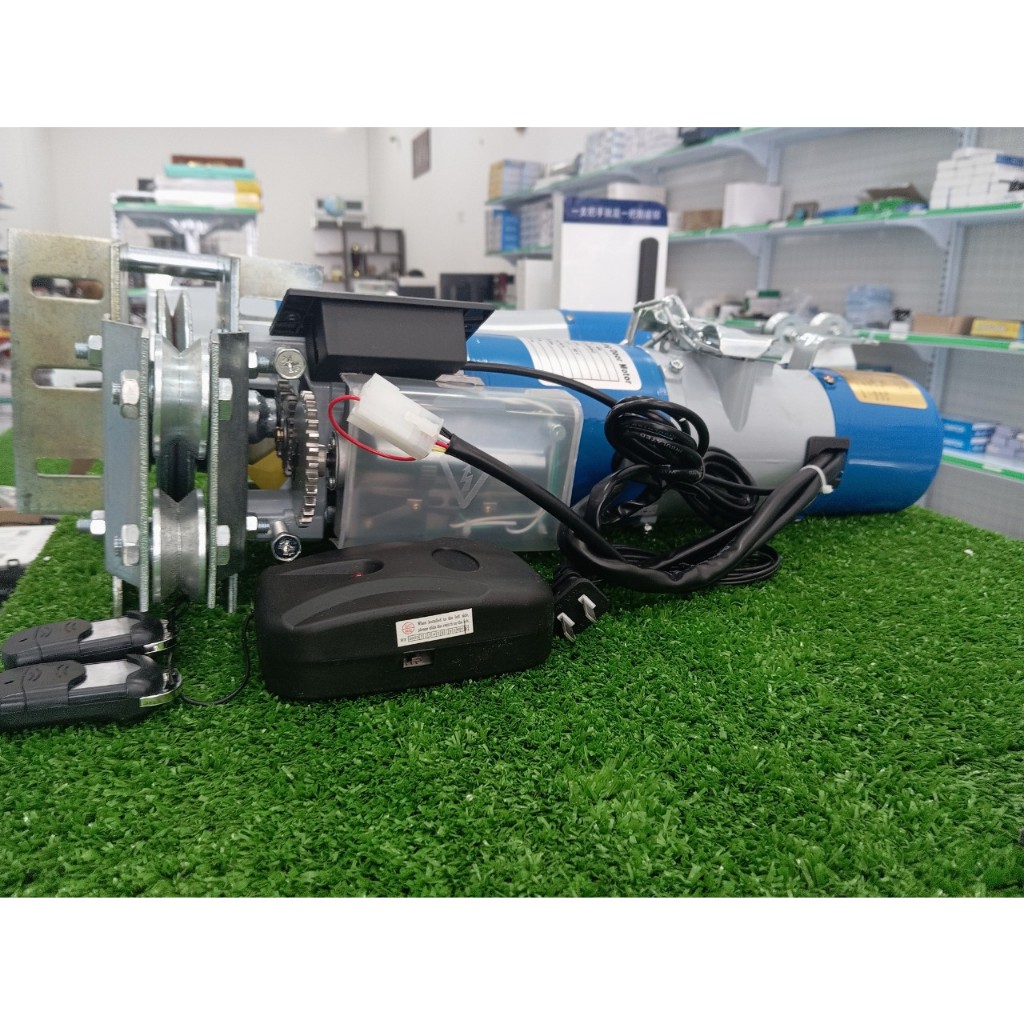 Bộ Mô tơ kéo mái bạt xếp Taiwan Nice chen  Ac600kg (motor + hộp nhận + puly)
