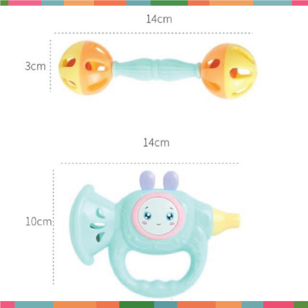 Bộ Đồ Chơi 7 Món Xúc Xắc Đa Hình Đa Màu Sắc Cho Bé Đậu Đậu Store