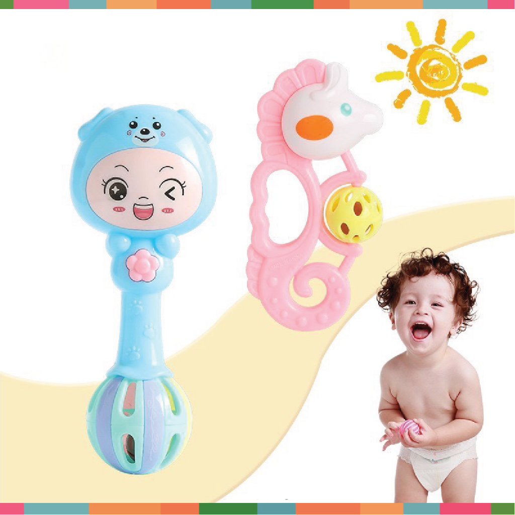 Bộ Đồ Chơi 7 Món Xúc Xắc Đa Hình Đa Màu Sắc Cho Bé Đậu Đậu Store