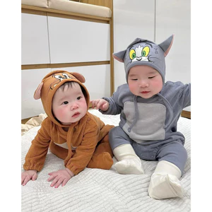 Bộ quần áo Lông Tom&Jerry kèm mũ cho bé 5-13kg