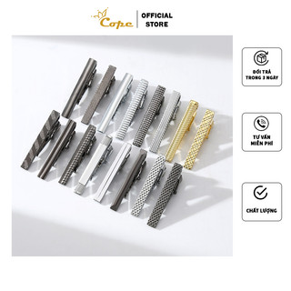 Kẹp cà vạt- kẹp caravat nam sang trọng Cope88 Kẹp cà vạt 4cm giá rẻ phù hợp với cà vạt 5cm, 6cm