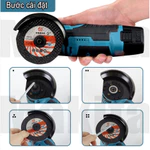 Máy Cắt Cầm Tay makita 12V, Thân Máy mài pin, Máy mài khuôn mini, máy mài góc đa năng motor ruột đồng tặng kèm lưỡi cắt — ảnh 2
