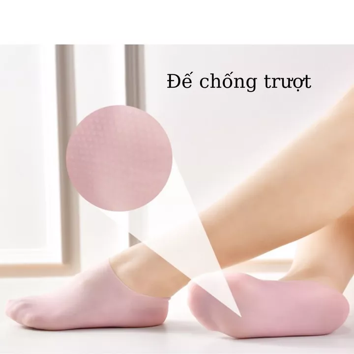 Tất Ủ Chân Silicon Ủ Kem Dưỡng Ẩm Chống Khô Da Nứt Nẻ Gót, Vớ Ủ Chân Giúp Bảo Vệ Da Dưỡng Trắng Mềm Da