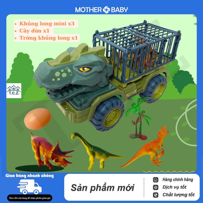 Xe đồ chơi cho bé trai cỡ lớn chở mô hình khủng long đồ chơi -  Xe Chở Khủng Long, Trứng ,Cây Cho Bé