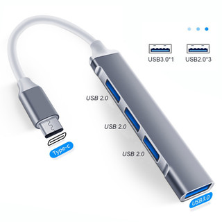 Hub Chia Type C / USB sang 4 Cổng USB 3.0 - Bộ chia Type C 3.1 OTG Cho Xiaomi Lenovo Mac Pro 13 15 Air Pro PC