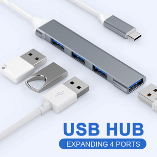 Hub Chia Type C / USB sang 4 Cổng USB 3.0 - Bộ chia Type C 3.1 OTG Cho Xiaomi Lenovo Mac Pro 13 15 Air Pro PC
