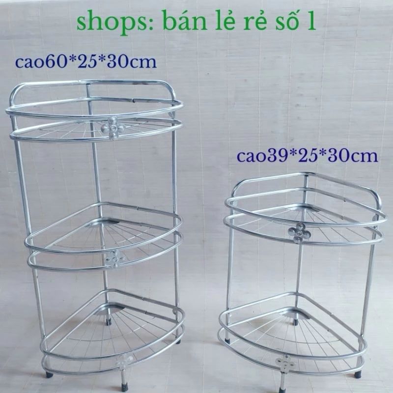 kệ góc inox 304 (2 tầng - 3 tầng) để nhà tắm | Shopee Việt Nam