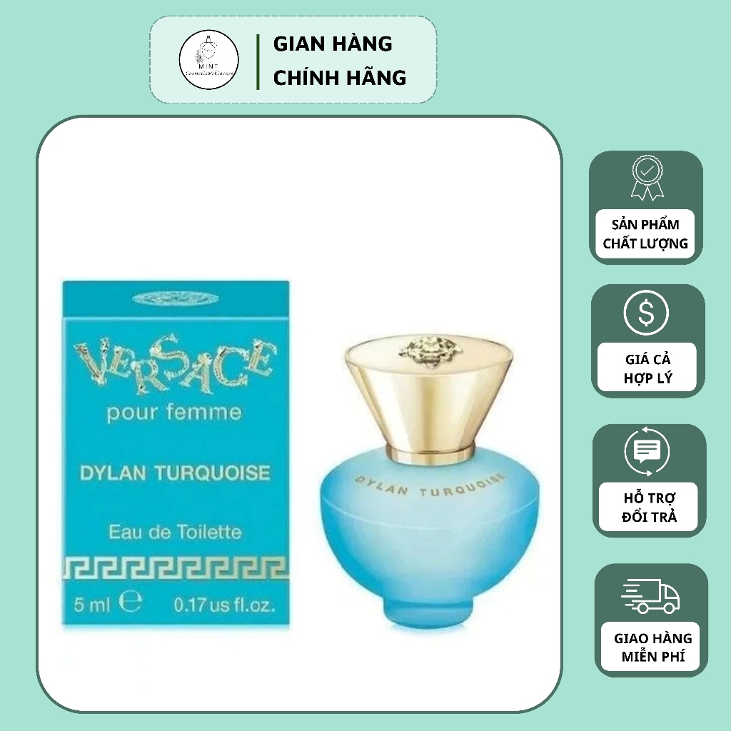 Nước hoa nữ mini Versace Pour Femme Dylan Turquoise EDT 5ml hương quýt ...