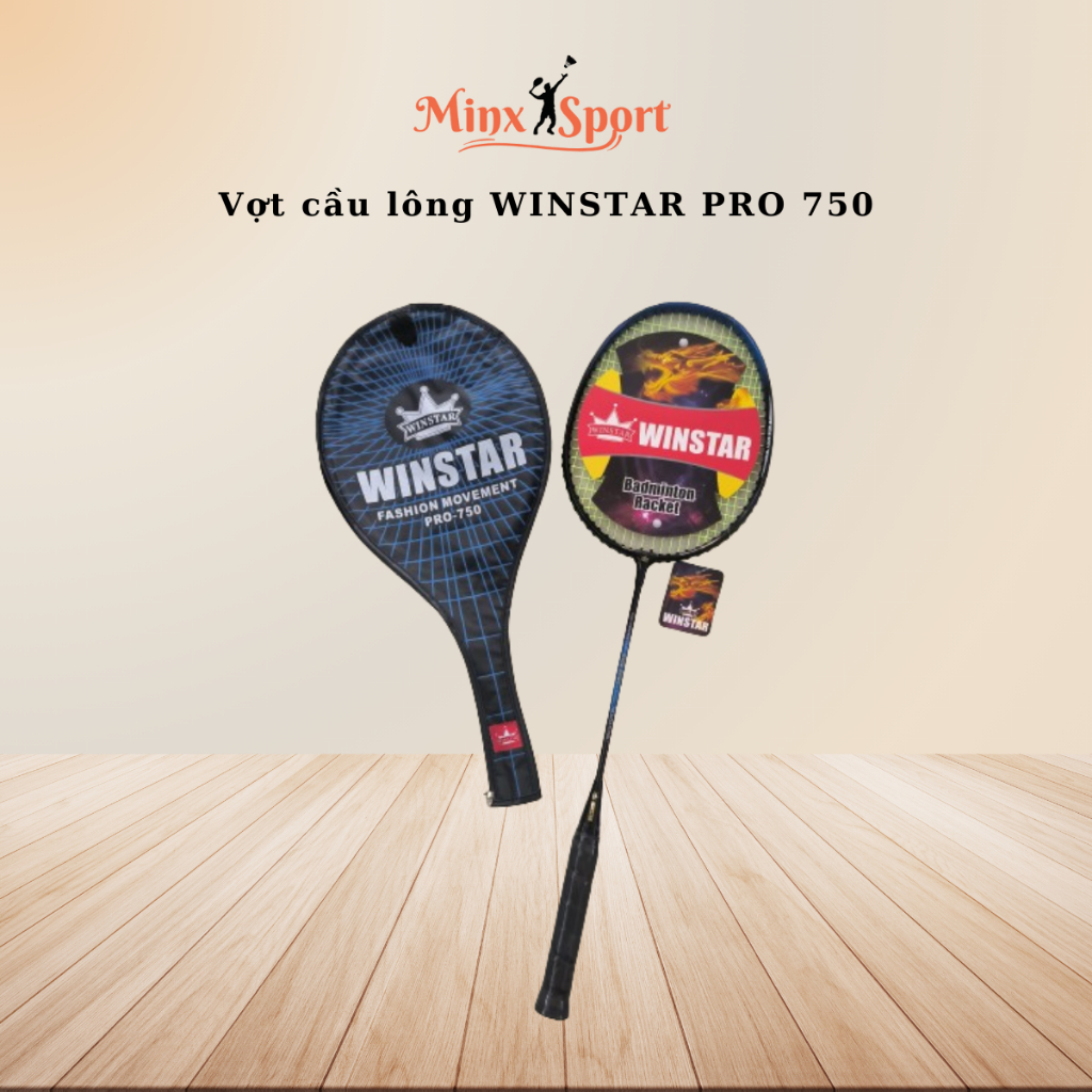 Vợt cầu lông đơn Winstar 750 Pro căng dây sẵn 9kg đi kèm bao vợt - Minx ...