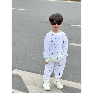 Bộ nỉ bông bé trai bé gái Batala kids, set nỉ thu đông trẻ em cho bé từ 10-23kg hoạ tiết VẨY SƠN
