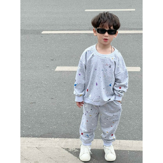 Bộ nỉ bông bé trai bé gái Batala kids, set nỉ thu đông trẻ em cho bé từ 10-23kg hoạ tiết VẨY SƠN