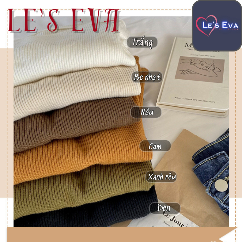 Áo Len Tăm Nữ Dày Dặn dài tay Cổ Khoét Ngực Dáng ôm body Hàng Quảng Châu cực xinh AL05 - LEEVA OFFICIAL