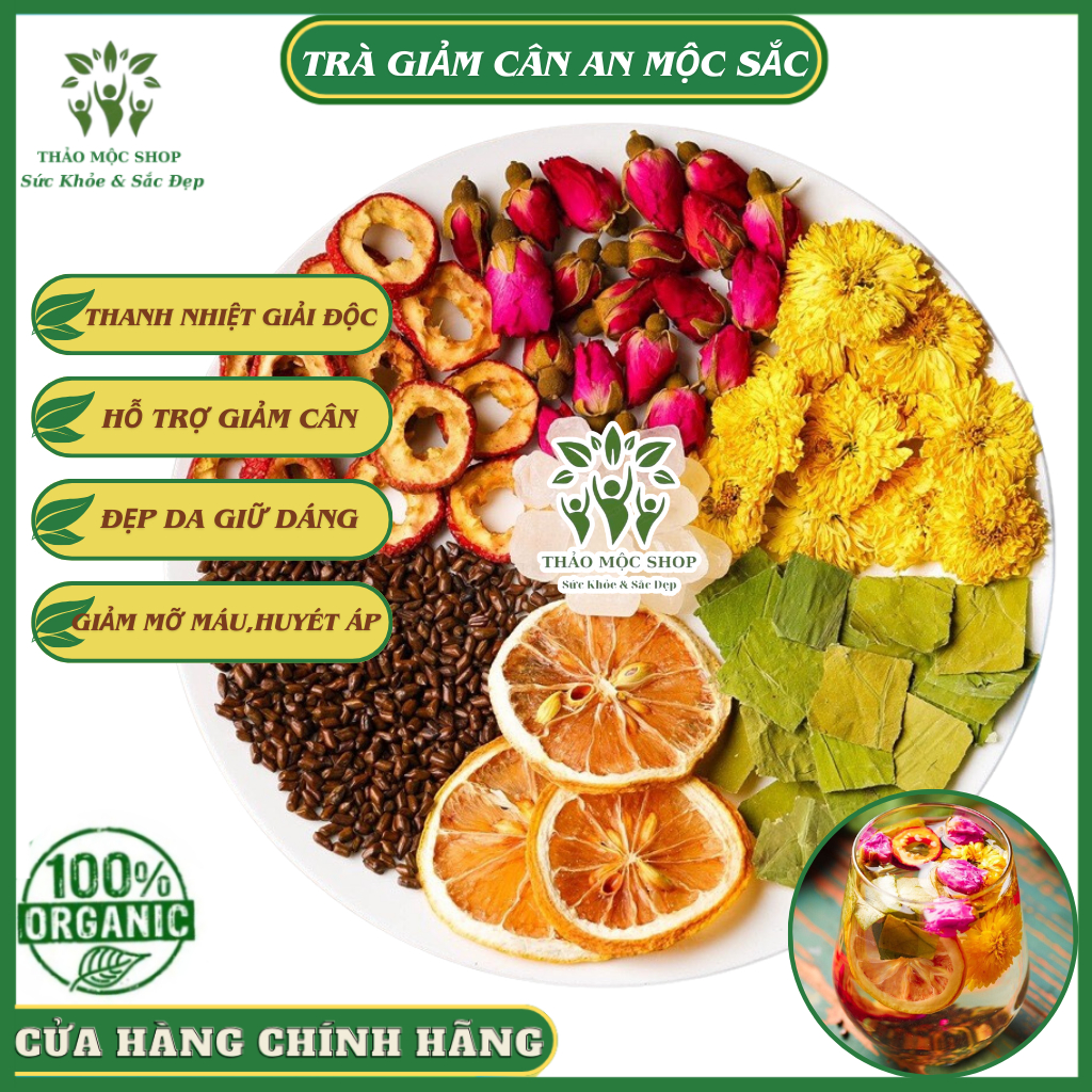 ✅[CHÍNH HÃNG] Trà Giảm Cân Thảo Mộc Ngọc Nữ An Mộc Trà Giảm Mỡ Bụng Giảm Béo Thanh Lọc Cơ Thể Tại Thảo Mộc Shop