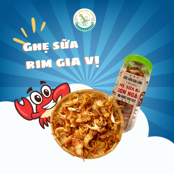 Ghẹ sữa rim gia vị đồ ăn vặt ngon nha trang, ghẹ sữa giòn tan 200gram ...