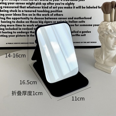 Gương trang điểm để bàn bằng da pu có thể gấp gọn tiện dụng Gương để văn phòng | BigBuy360 - bigbuy360.vn