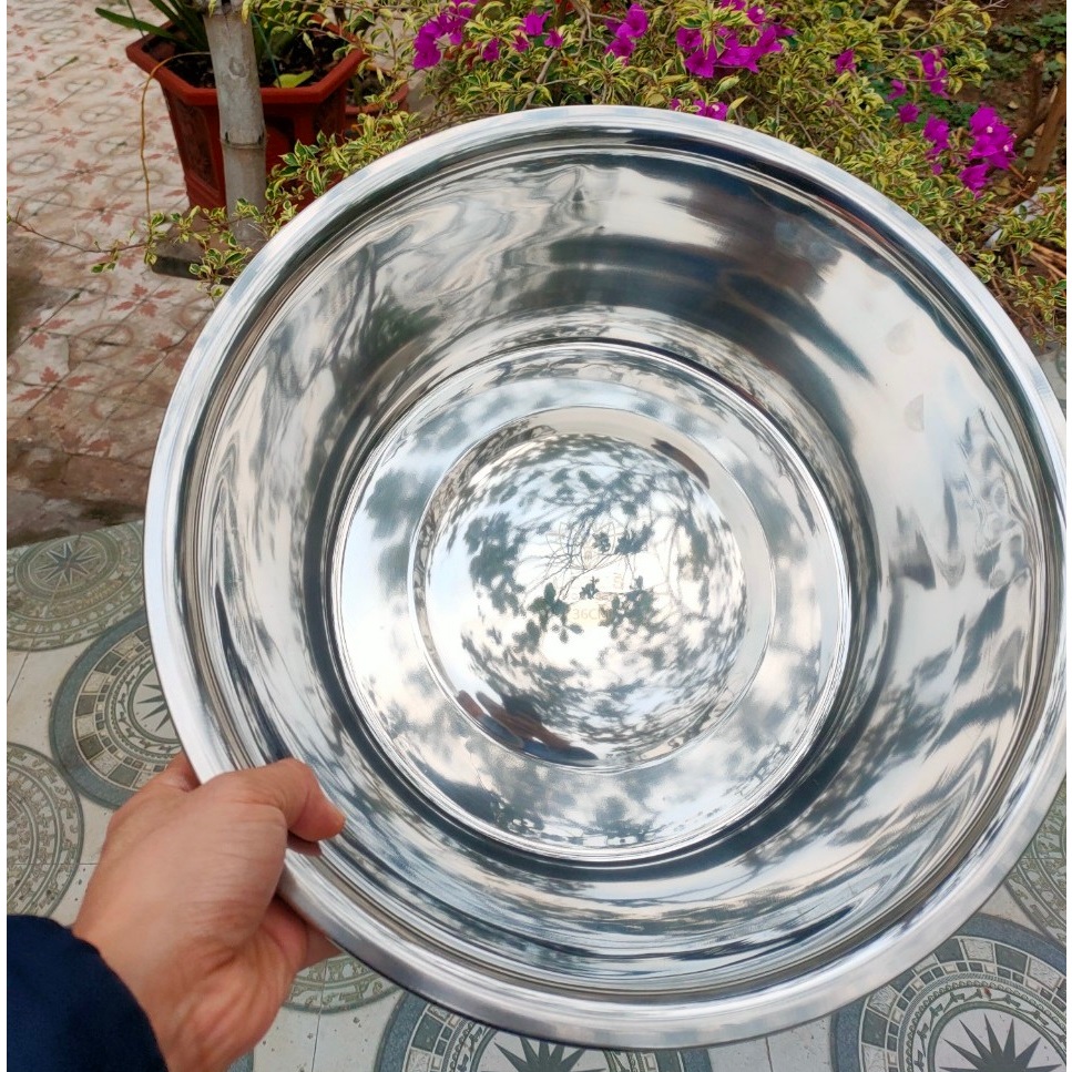 Chậu thau inox 304 đa năng dày dặn sâu lòng size 36cm loại đẹp | Shopee ...