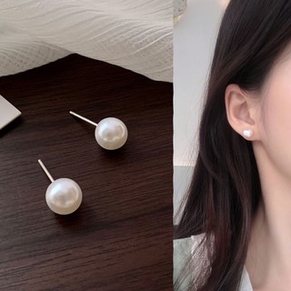 [QUÀ TẶNG] Bông Tai Tròn Dạng Nụ Ngọc Trai Nhân Tạo Đơn Giản