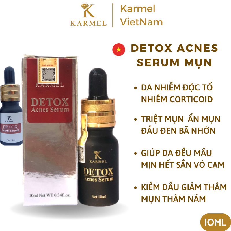 Serum Detox Acnes -Loại Bỏ Mụn đầu đen bã nhờn, da sần vỏ cam, mờ vết ...