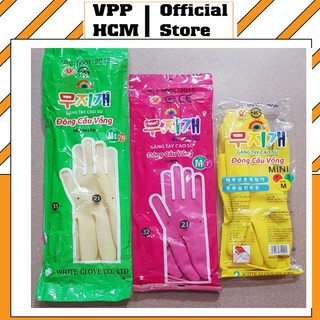 Găng tay Hàn Quốc Đông Cầu Vồng cao su dày dặn chuyên rửa chén, làm vườn, phục vụ