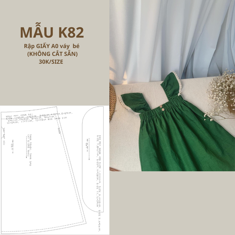 RẬP GIẤY A0 VÁY BÉ K82 (SP LÀ GIẤY KHÔNG PHẢI QUẦN ÁO) | Shopee Việt Nam