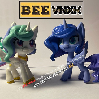 Set 2 ngựa pony chị em công chúa Luna, Celestia - Đồ chơi My Little Pony chính hãng Hasbro xuất dư không hộp BEE VNXK