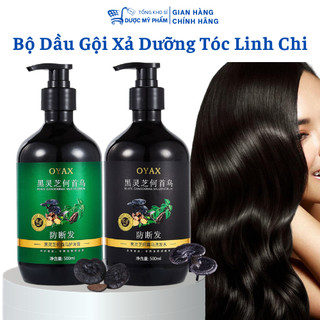 Combo Dầu Gội Xả Nấm Linh Chi Đen Nuôi Dưỡng Tóc Chắc Khỏe Tận Gốc Ngăn Ngừa Gãy Rụng Lấy Lại Màu Tóc