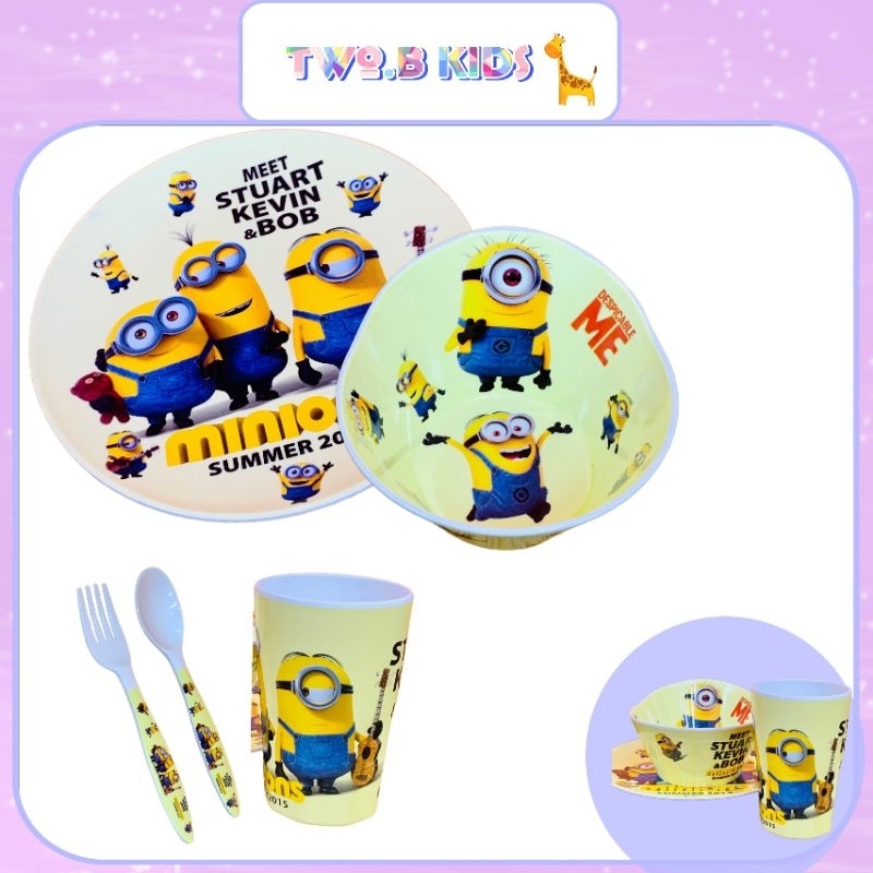 Set bát cốc 5 chi tiết Minion cao cấp
