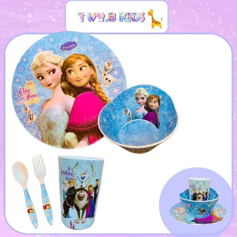 Set bát cốc Melamine Elsa xanh cao cấp