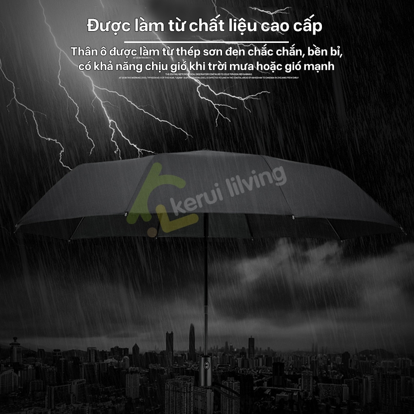 Dù gấp gọn KWAI ô che nắng mưa cầm tay, tự động bật tắt, chống tia UV, ô dù che nắng mưa, chống tia