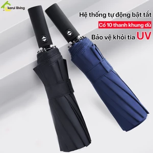 Ô che nắng mưa KWAI chống tia UV, gấp gọn cầm tay, có nút tự động bật tắt,dù che mưa,tự động gấp gọn