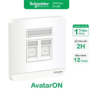 Ổ cắm mạng dòng AvatarOn 1.5A - Vàng/ Trắng - 2 gang - Schneider Electric - E8332RJS6_WE_G19 E8332RJS6_WG_G19