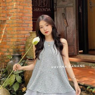 Set áo yếm TUYẾT MAI kèm chân váy voan tơ HAVANA SAT24