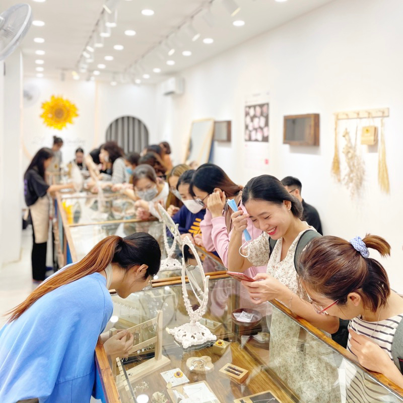 Ảnh Khuyên tai bạc Lá non Bông tai bạc Tiệm bạc 21 Centimeters 4