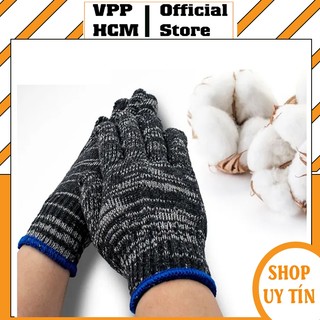 Combo 10 đôi bao tay len 70g, găng tay len muối tiêu làm vườn chống trơn trượt, thao tác linh hoạt