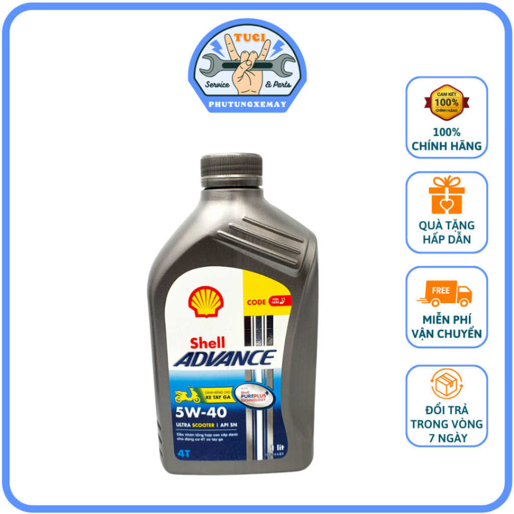 [MUA 1 TẶNG 1] Combo Nhớt Tổng Hợp Xe Tay Ga Shell Ultra 5W40 Tặng Nhớt ...