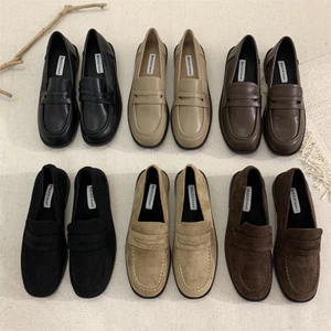 Order Giày Loafer Mũi Tròn Đơn Giản Sang Trọng Phong Cách Châu Âu