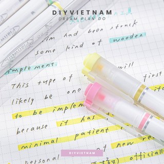 BỘ BÚT PLAN DẠ QUANG 3 CÂY 2 ĐẦU