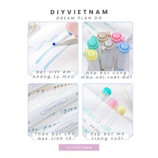 BỘ BÚT PLAN DẠ QUANG 3 CÂY 2 ĐẦU