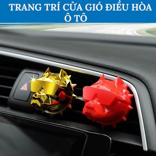 Sáp Thơm Ô Tô, Nước Hoa Cài Cửa Gió Điều Hòa Xe Hơi Đầu Chó Pitbull Kèm Tinh Dầu Cao Cấp CARZONE